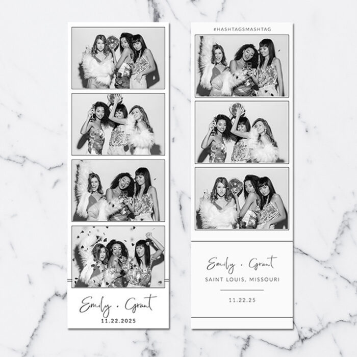 黑白簡約風大頭貼機 Photo Booth 相框