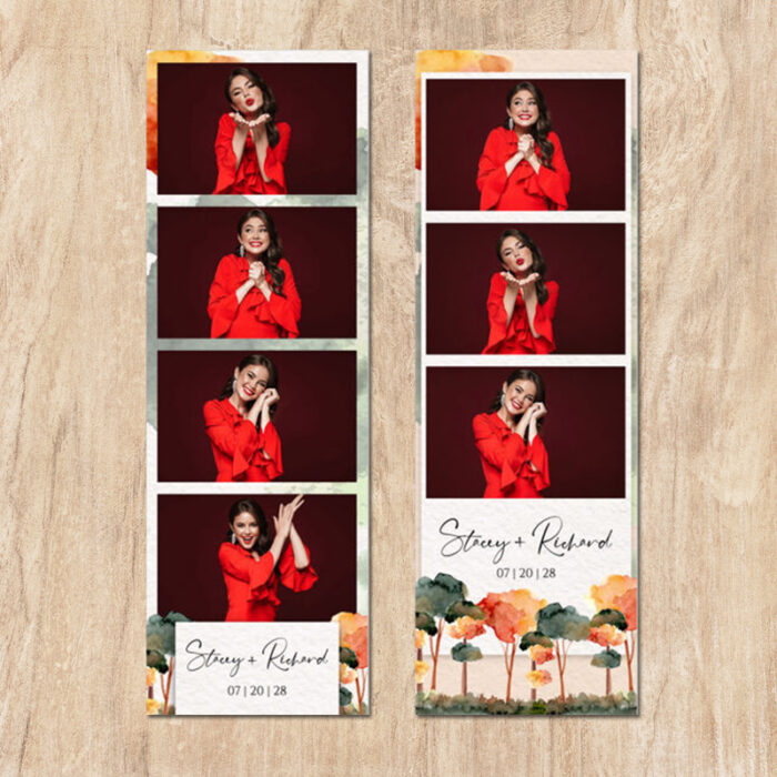 水彩浪漫風大頭貼機 Photo Booth 相框